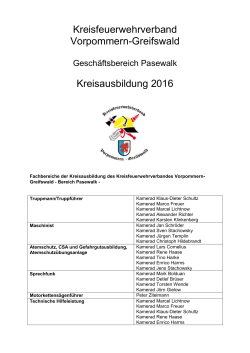 Lehrgangsplan Kreisfeuerwehrverband 2016 als PDF Datei