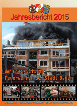Jahresbericht der Freiwilligen Feuerwehren Badens zum