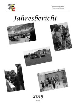 Jahresbericht des Kreisbrandmeister 2016