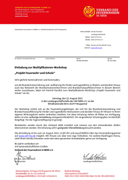 Einladung zur Multiplikatoren-Workshop