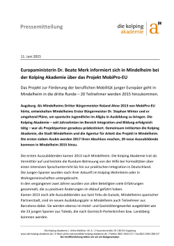 Pressemitteilung - Kolpingwerk Landesverband Bayern