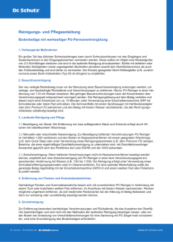 Reinigungs- und Pflegeanleitung - M-Plus