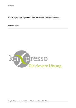 KNX App “knXpresso” für Android Tablets/Phones