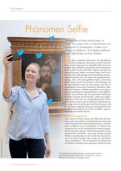 Phänomen Selfie im Stadt