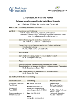 2. Symposium: Sau und Ferkel