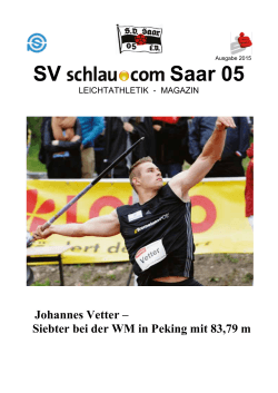 Leichtathletik-Magazin 2015 - SV schlau.com Saar 05 Saarbrücken