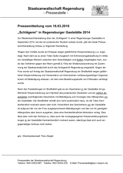Staatsanwaltschaft Regensburg - Pressestelle