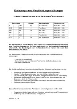 Einladung von visumspflichtigen Gästen