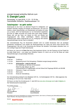 11. Energie-Lunch - Energie Bewegt Winterthur