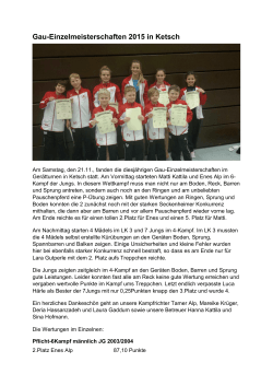 Gau-Einzelmeisterschaften 2015 in Ketsch