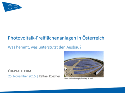 Photovoltaik-Freiflächenanlagen in Österreich g