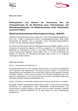 zur Stellungnahme - Deutsches Netzwerk Evidenzbasierte Medizin eV
