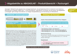 Abgabehilfe zu ABASAGLAR®®– Produktübersicht + PackungsV