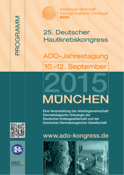 Programm - 26. Deutscher Hautkrebskongress