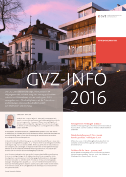 Die GVZ Gebäudeversicherung Kanton Zürich ist im vergangenen