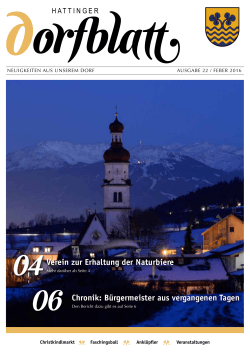 Hattinger Dorfblatt, Februar 2016