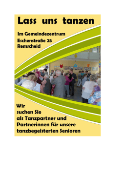 Lass uns tanzen - Demenz-Servicezentrum Region Bergisches Land
