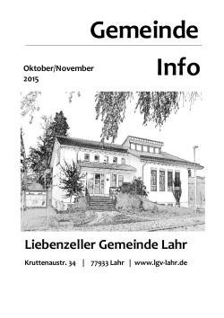 Gemeinde Info - Liebenzeller Gemeinde Lahr