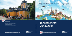 Jahresschrift 2014/2015 - Würzburger Dolmetscherschule