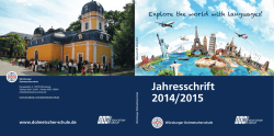 Jahresschrift 2014/2015 - W&uuml;rzburger Dolmetscherschule