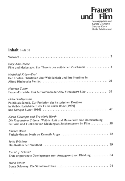 Inhaltsverzeichnis/Editorial