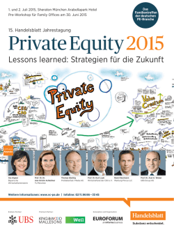Private Equity2015 - Bayerisches Staatsministerium für Wirtschaft