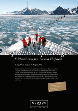 Expedition Spitzbergen - Reisebüro Menziken AG