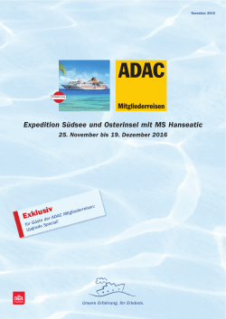 Expedition Südsee und Osterinsel mit MS Hanseatic - ADAC