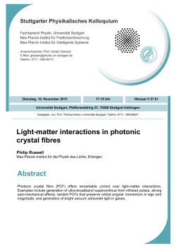 Abstract Light-matter interactions in photonic crystal fibres