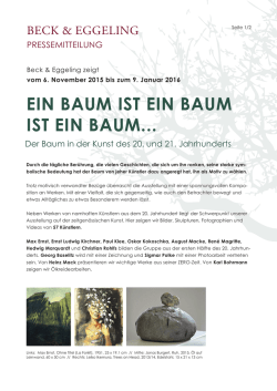 EIN BAUM IST EIN BAUM IST EIN BAUM