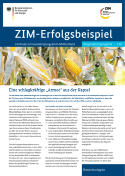Eine schlagkr&auml;ftige &bdquo;Armee&ldquo; aus der Kapsel