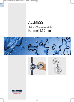 Wasserzähler Messkapsel Prospekt Kapsel-MK +m