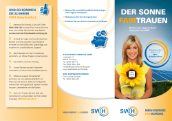 DER SONNE FAIRTRAUEN - Stadtwerke Homburg GmbH