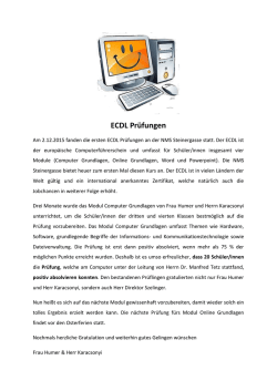 ECDL Pr&uuml;fungen - Mittelschule Steinergasse