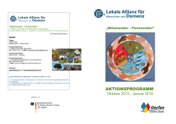 Aktionsprogramm Oktober 2015 - Januar 2016