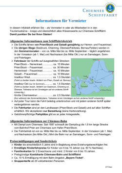 Informationen f&uuml;r Vermieter In dieser Info erhalten Sie knapp und