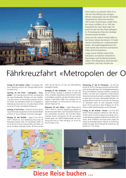 Fährkreuzfahrt «Metropolen der Ostsee» mit St - felix