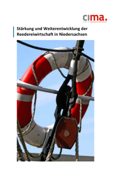 Stärkung und Weiterentwicklung der Reedereiwirtschaft