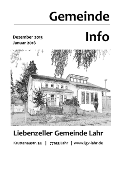 Gemeinde Info - Liebenzeller Gemeinde Lahr