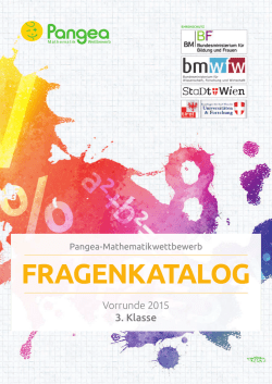 3. Klasse - Pangea-Mathematikwettbewerb