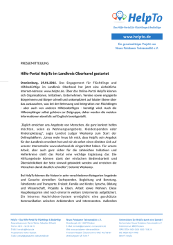 Hilfe-Portal HelpTo im Landkreis Oberhavel gestartet