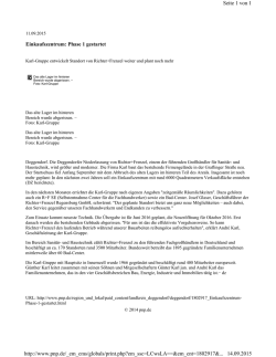 Einkaufszentrum Phase 1 gestartet - KARL
