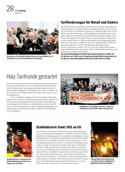 Holz-Tarifrunde gestartet