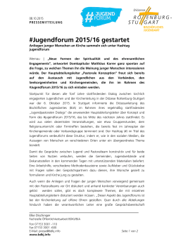 #Jugendforum 2015/16 gestartet