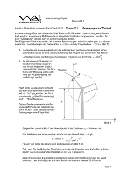 Abiturtraining Physik Kinematik 3 An einem der größten Windräder