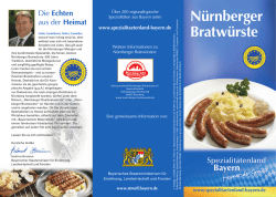 Nürnberger Bratwürste - Spezialitaetenland Bayern