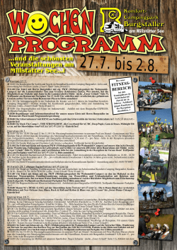 Wochenprogramm als PDF - Komfort Campingpark Burgstaller
