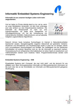Informatik/ Embedded Systems Engineering - Studium