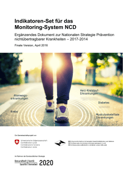 Indikatoren-Set f&uuml;r das Monitoring-System NCD