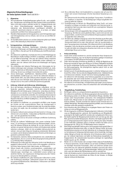 Sedus Systems GmbH Einkauf AGB PDF 66,7 KB